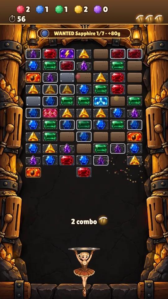 The gem mine brick breaker